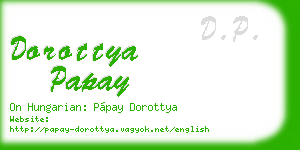 dorottya papay business card
